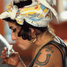 Amy Winehouse getting drunk